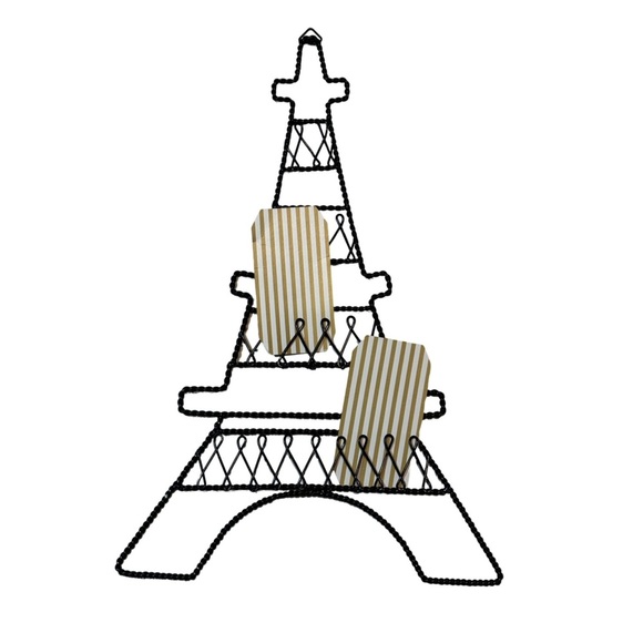 Black Paris Eiffel Tower Jewelry, Picture‎ or Card Holder - Picture 2 of 2